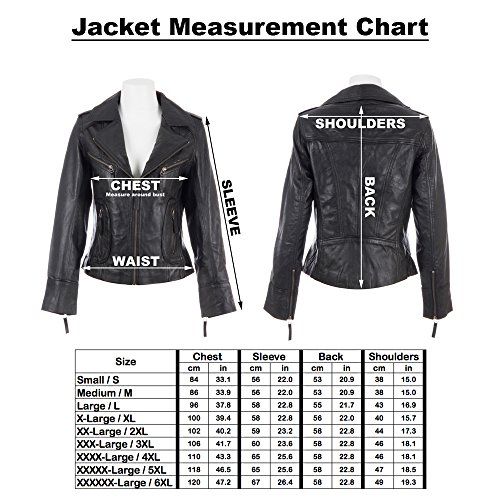 Aviatrix - Chaqueta de cuero para mujer (N8UL), Chaqueta, Mujer, color Negro, tamaño XXXXXXL