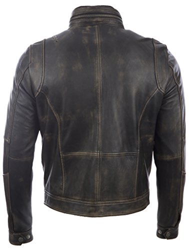 Aviatrix Hombres Especial Vendimia Cuero Autentico Chaqueta De Estilo De Moto (S8T4)