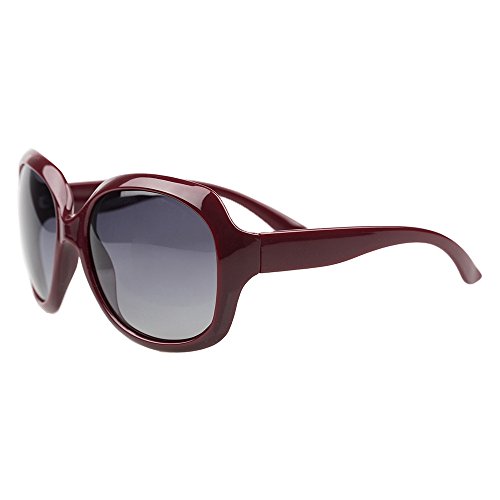 B BIDEN BLDEN Mujer Grande Gafas De Sol moda polarizadas gafas UV400 Protección Para Conducción GL3113-DARKRED