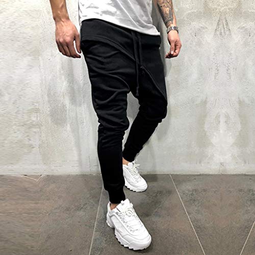 Basic Sweatpants, Pantalones de Deporte para Hombre, SUNNSEAN Jogger Pantalón de Chándal Sueltos Casuales Elastico Suave para Deportes Gimnasio Pantalones Pants