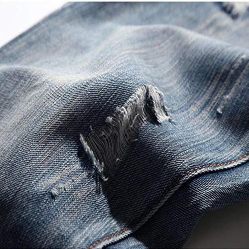 Beastle Pantalones Vaqueros para Hombre nuevos Pantalones Vaqueros Rasgados Harlan de Gran tamaño Holgados a la Moda Ropa de Trabajo Deportiva Informal 42