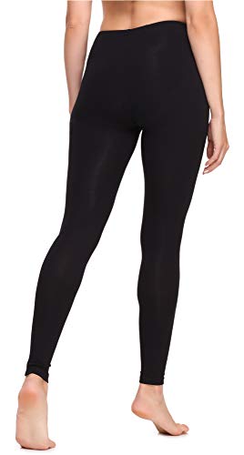 Bellivalini Leggins Mallas Deportivas Largas en Viscosa Mujer BLV50-147 (Negro, XL)