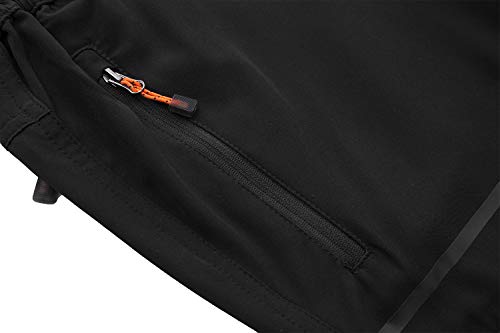 BenBoy Pantalon Montaña Hombre Secado Rápido Impermeable Pantalones Trekking Escalada Senderismo Acampada Transpirables y Ligeros,KZ1607M-Black1-S