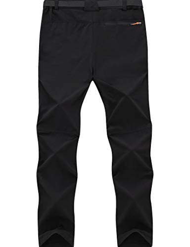 BenBoy Pantalon Montaña Hombre Secado Rápido Impermeable Pantalones Trekking Escalada Senderismo Acampada Transpirables y Ligeros,KZ1607M-Black1-S