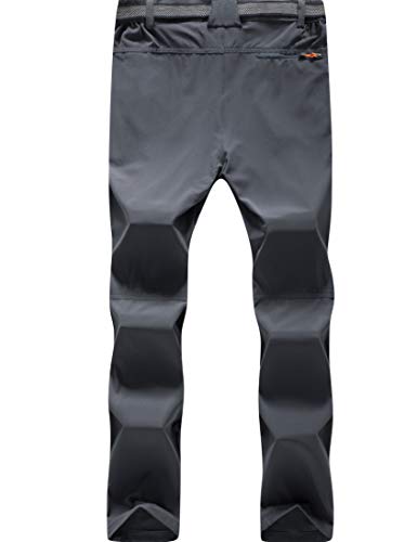 BenBoy Pantalon Montaña Mujer Secado Rápido Impermeable Pantalones Trekking Escalada Senderismo Acampada Transpirables y Ligeros,KZ1827W-Grey1-XS