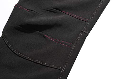 BenBoy Pantalon Montaña Mujer Secado Rápido Impermeable Pantalones Trekking Escalada Senderismo Acampada Transpirables y Ligeros,KZ2677W-Black-S