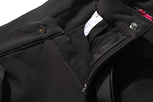 BenBoy Pantalon Montaña Mujer Secado Rápido Impermeable Pantalones Trekking Escalada Senderismo Acampada Transpirables y Ligeros,KZ2677W-Black-S