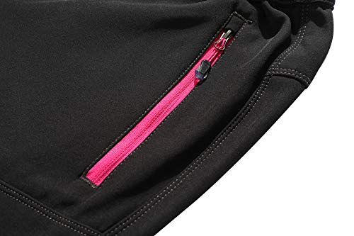 BenBoy Pantalon Montaña Mujer Secado Rápido Impermeable Pantalones Trekking Escalada Senderismo Acampada Transpirables y Ligeros,KZ2677W-Black-S