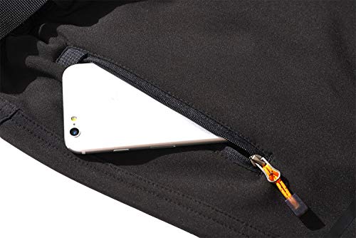 BenBoy Pantalones de Nieve Montaña Hombre Impermeables Invierno Calentar Pantalones Trekking Escalada Senderismo Esquiar Softshell (L, Negro1)