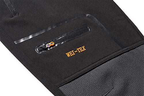 BenBoy Pantalones de Nieve Montaña Hombre Impermeables Invierno Calentar Pantalones Trekking Escalada Senderismo Esquiar Softshell (L, Negro1)