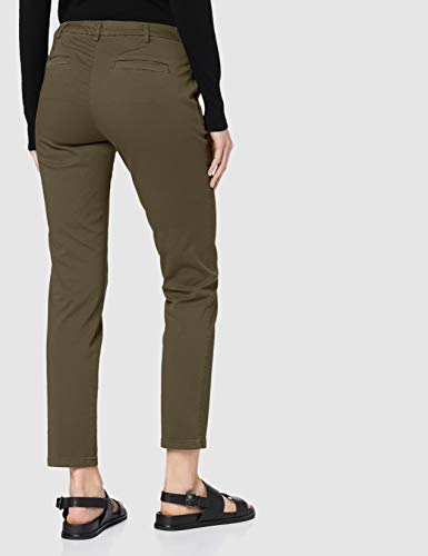 Benetton Pantalones, Verde (Verde Militar 95a), 38 (Talla del Fabricante: 42) para Mujer