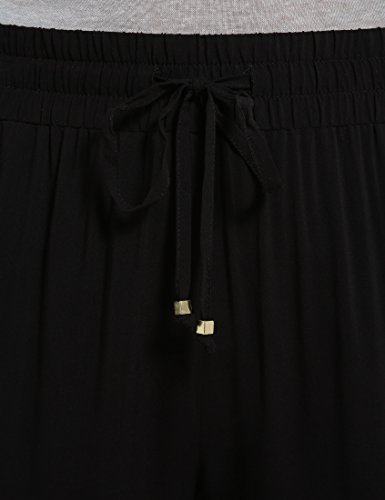 Berydale Pantalones de tela suaves de mujer, Negro, 36