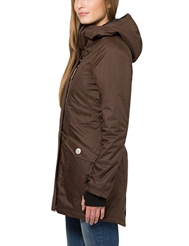 Berydale Parka para mujer con capucha y lazos para los pulgares, Marrón, 44 (Talla del fabricante: XXL)