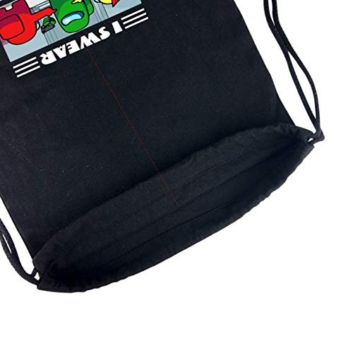 Besoar Bolsa Con Cordón Gym de Deporte Among Dibujos Animados Linda Moda Divertido Kawaii Diseño Personaje para Hombre Mujer Chicas Niños Us Bolsa de Gimnasio Mochila (I Swear Among)
