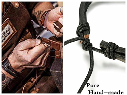Besteel 6Piezas Cuero Pulseras Árbol de la Vida para Hombre Mujer Trenzado Pulsera Cuerda Brazalet Vintage Pulsera, Ajustable