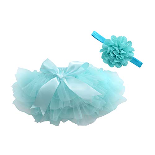 BESTOYARD Tutu - Falda tutú para bebé, con banda para bebé, color azul, talla M