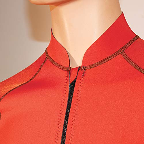 Beuchat Chaqueta Zip Atoll 2mm Hombre, Men's, Rojo/Gris, M