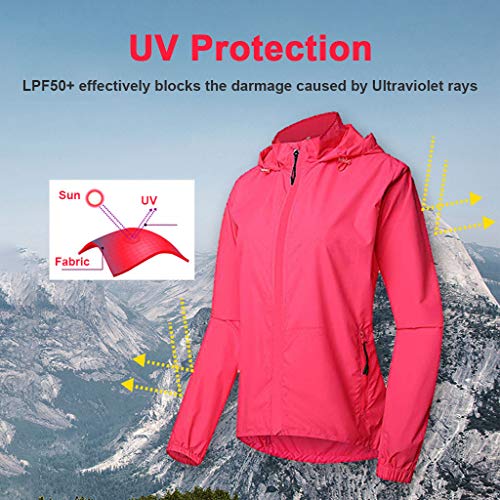 Beylore Cortavientos Ciclismo Mujer Impermeable Chaleco de Ciclismo 2 en 1 con Mangas Desmontables Chaqueta Running Hombre Reflectante Protección UV Respirable Ropa Ciclismo Hombre,Rojo,XL