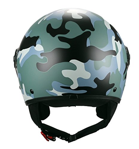BHR 09479 Casco Moto Demi-Jet Linea One 801, Gris Camuflaje, L