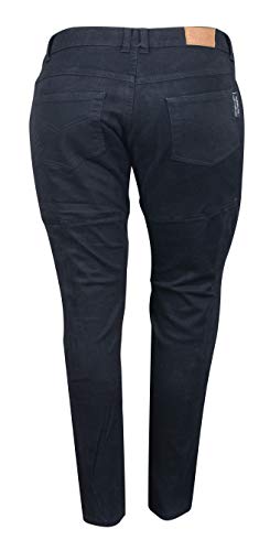 Bikers Gear Australia – Jeans de moto para mujer, CE Knee Armoured Stretch Denim, Negro, EU 38R, S