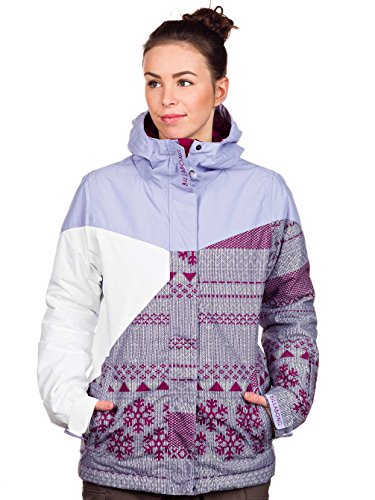 BILLABONG Snowboardjacke Flake Print Block CO - Chaqueta de esquí para Mujer, Color Lila, Talla L