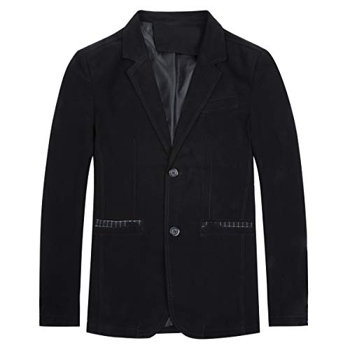 Blazer Casual para Hombre Chaquetas de Traje Slim fit Chaqueta de algodón sólido de un Solo Pecho Abrigo Chaqueta de Dos Botones Casual Blazer