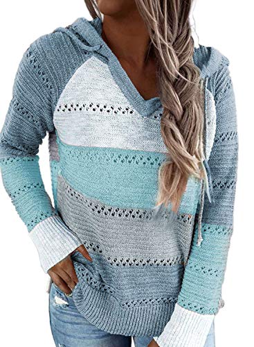 BLENCOT Sudadera Mujer Jersey con Capucha Mujer Sudaderas con Capucha Mujer Sweatshirt Mujer Suéter Mujer Cardigan de Manga Larga Suéter con Capucha Chaqueta de Invierno Suéter de Invierno Casual