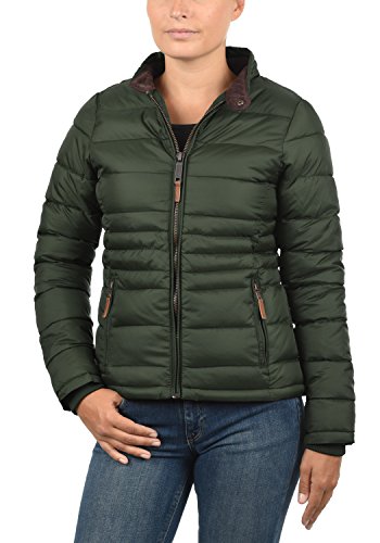 BlendShe Cora Chaqueta Acolchada de Plumas Chaqueta De Entretiempo para Mujer con Cuello Alto, tamaño:XL, Color:Duffle Bag Green (77019)