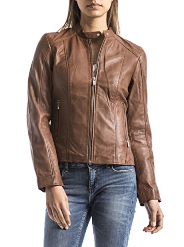 BLUE WELLFORD Cazadora Piel Alazeia Marrón M