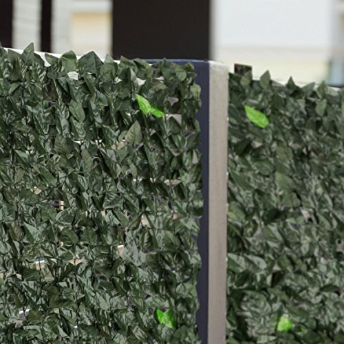 Blumfeldt Fency Dark Ivy Valla de protección Visual y Anti Viento (Malla sombreo 300x100 cm, Cubierta Exterior sombreadora, Pantalla privacidad balcón jardín, imitación Hojas seto arbusto Verde)