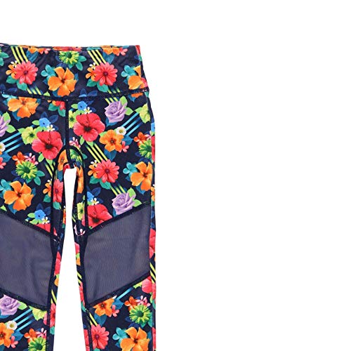 boboli - Leggins de Deporte Ciclista Niña Tiro alto, Talla de 4 Años | Leggins Deportivos, 100% Algodón | Leggins Bicicleta | Mallas Deportivas | Estampados en Flores | Punto Elástico