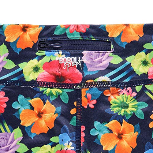 boboli - Leggins de Deporte Ciclista Niña Tiro alto, Talla de 4 Años | Leggins Deportivos, 100% Algodón | Leggins Bicicleta | Mallas Deportivas | Estampados en Flores | Punto Elástico
