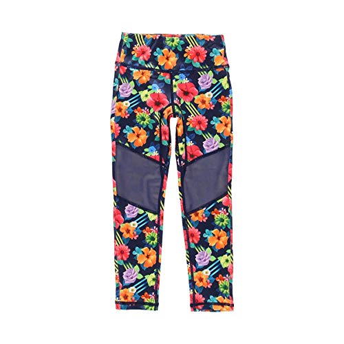 boboli - Leggins de Deporte Ciclista Niña Tiro alto, Talla de 4 Años | Leggins Deportivos, 100% Algodón | Leggins Bicicleta | Mallas Deportivas | Estampados en Flores | Punto Elástico