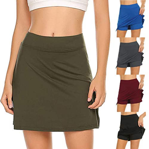 BOLANQ Falda Ligera para Mujer Active Performance Skort para Correr Tenis Golf Deporte