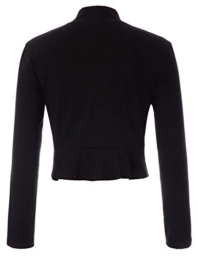 Bolero Elegante Mujer Fiesta Torera Talla Grande Mangas Largas Joven Chaqueta Corta Boda Formal S