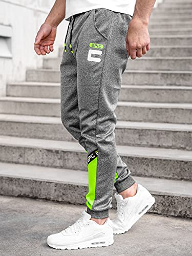 BOLF Hombre Pantalón Deportivo Pantalones De Chándal Jogger Pantalones Holgados de Deporte Running Entrenamiento Fitness Jogging Slim fit Estilo Urbano K10137 Grafito L [6F6]