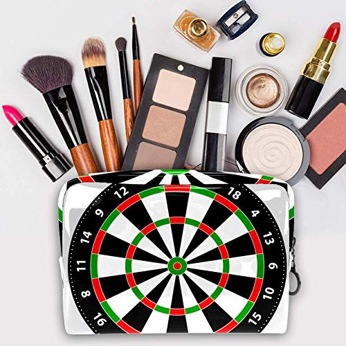 Bolsa de maquillaje portátil con cremallera bolsa de aseo de viaje para las mujeres práctico almacenamiento cosmético bolsa pistola juego jugador blanco práctica