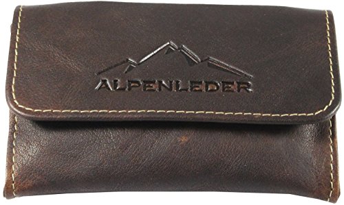 Bolsa De Tabaco "SHAQ" | Cuero De Búfalo | Estuche De Cigarillos Caja Hombre Femme Marrón | By Alpenleder