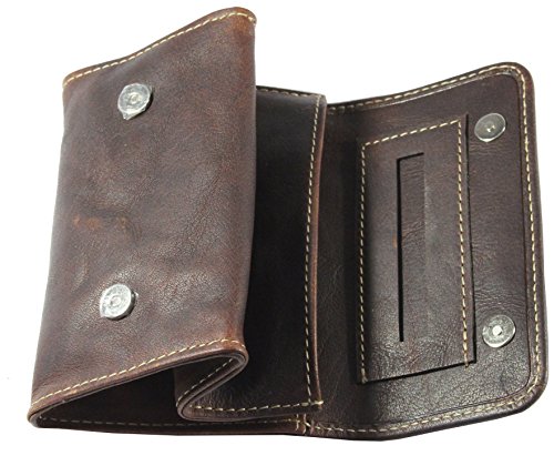 Bolsa De Tabaco "SHAQ" | Cuero De Búfalo | Estuche De Cigarillos Caja Hombre Femme Marrón | By Alpenleder