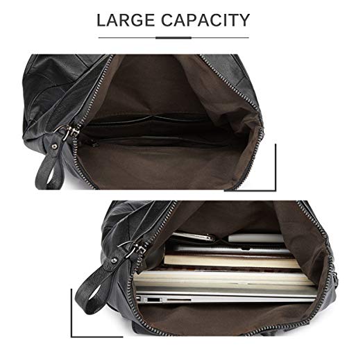 Bolsos Mochila Mujer Antirrobo Bolso de Hombro, JOSEKO Mochila de PU Cuero Piel Mochilas Casual Bolsa Bandolera Bolsa de Mensajero