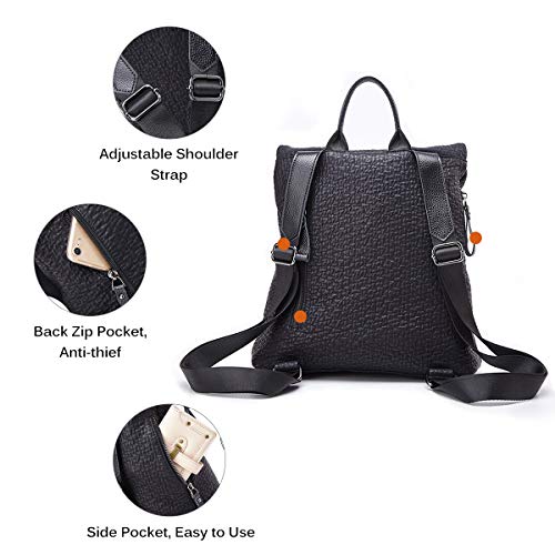 Bolsos Mochila Mujer Antirrobo Bolso de Hombro, JOSEKO Mochila de PU Cuero Piel Mochilas Casual Bolsa Bandoleraer Bolsa de Mensajero
