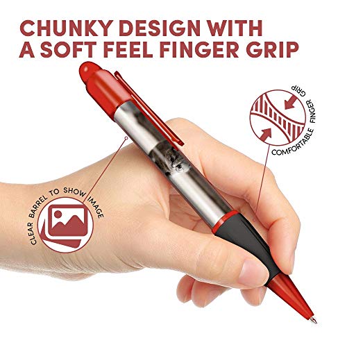 Bonito y cómodo bolígrafo rojo (tinta negra) – British Shorthair Blue Cat Pet #16257