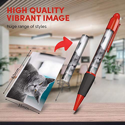 Bonito y cómodo bolígrafo rojo (tinta negra) – gris British Shorthair Cat Kitten #45244