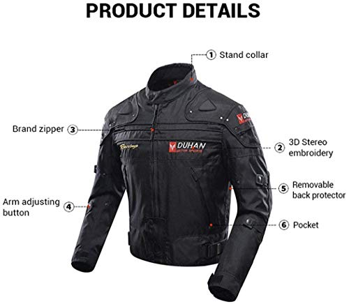 BORLENI Chaqueta de moto a prueba de viento motocicleta armadura de equipo de protección otoño invierno verano para hombre de toda estaciòn XXL