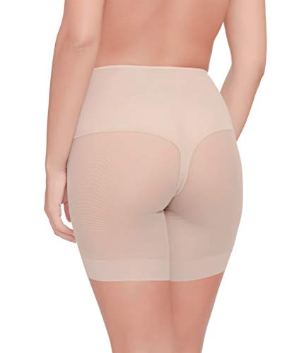 Braga Pantalon Anti-Rozadura Invisible y Super Ligera. Tejido Elástico y Super Suave. (Beige, M)