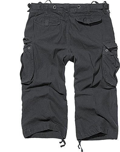 Brandit Industry Vintage 3/4 Shorts Pantalones Cortos, Negro, XXL para Hombre