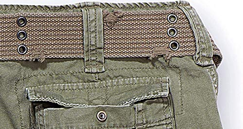 Brandit Savage Vintage Gladiator - Pantalón corto con cinturón a juego, muchos colores, también tallas grandes hasta 7XL Light Woodland. 7X-Large