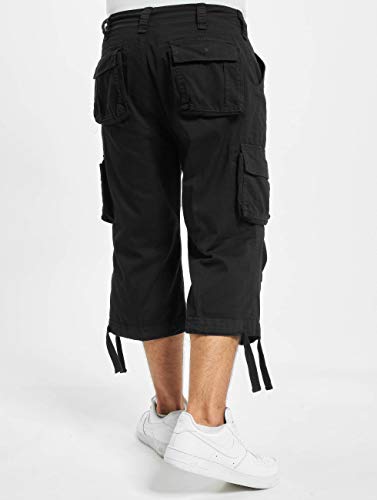 Brandit Urban Leyenda 3/4 Hombre Cargo Pantalones Cortos - Negro, XXL