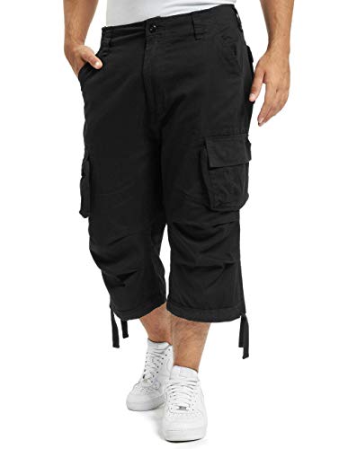 Brandit Urban Leyenda 3/4 Hombre Cargo Pantalones Cortos - Negro, XXL