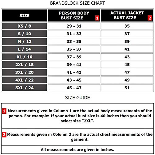 BRANDSLOCK Mujeres Piel de Oveja Larga Chaqueta de Cuero Real (3XL)